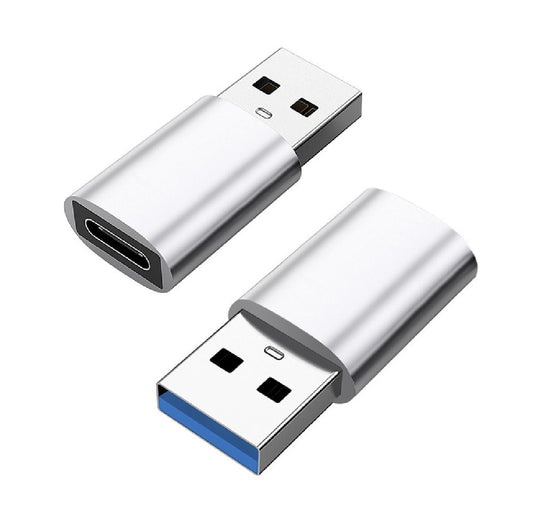 Braided Cable, 30000+ Bend Lifespan, Copper Core for Fast Charging, Silver with USB Type-C to USB-A Adapter