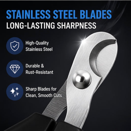 Professional Pet Nail Clippers With Ergonomic Grip And Stainless Steel