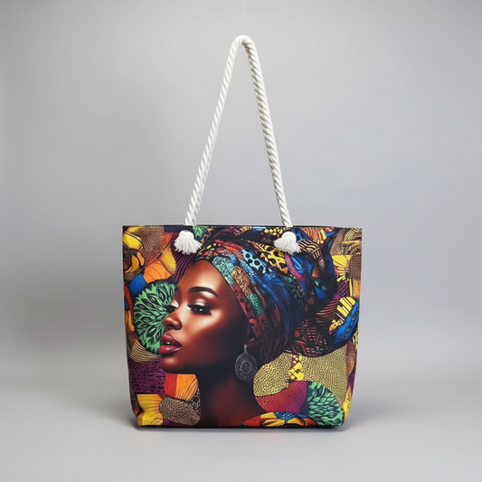 Colorful Patterned Tote Bag Stylish Vibrant Design