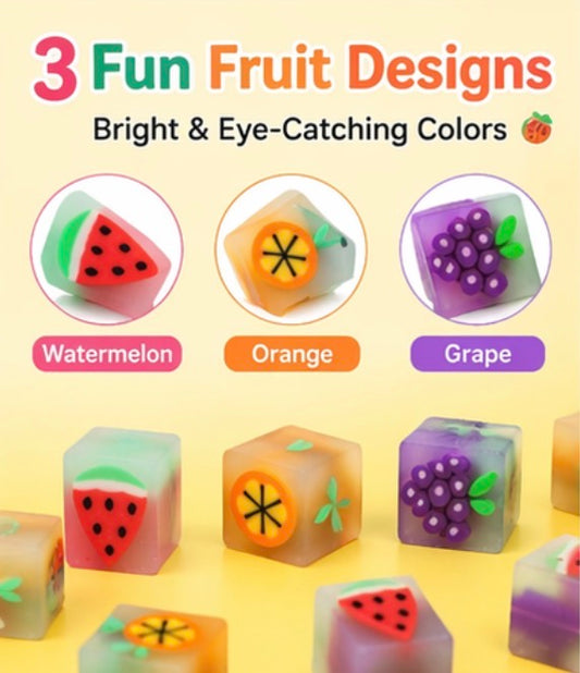 Fruit Shaped Erasers Set