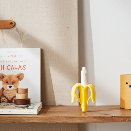 Banana-Shaped Tether Toothbrush Oral for Kids Fun & Secure Storage Solution for Children's Toothbrushes Easy to Use & Playful Design