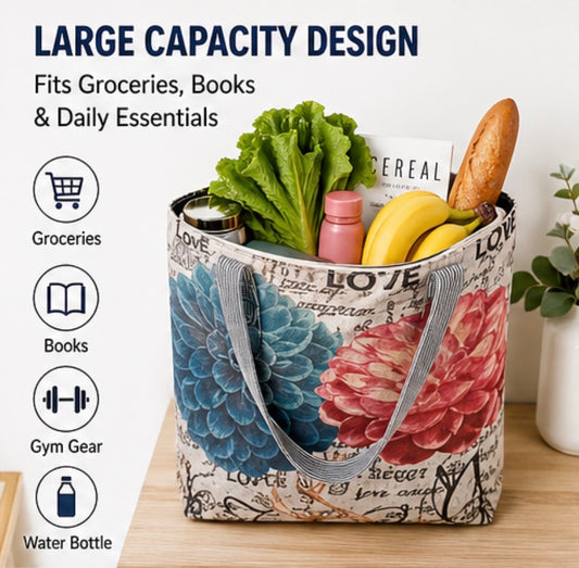 Large Capacity Floral Tote Bag