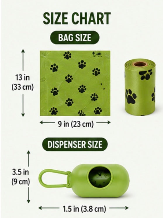 Dog Poop Bag Dispenser with Waste Bags