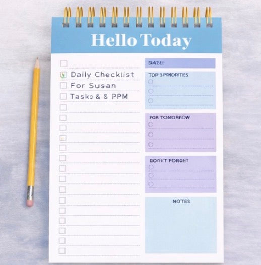 Hello Today Daily Planner Notepad
