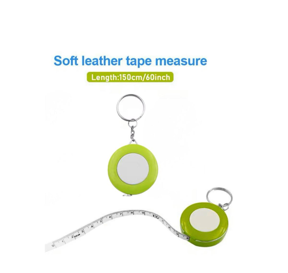 2 pack Retractable Measuring Tape with Keyring, 60 Inches, Neon green and White Double-Sided Portable Soft Tape Measure