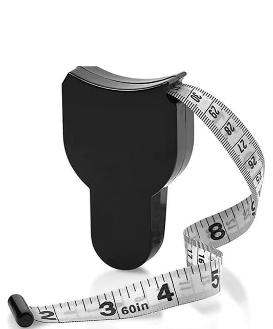 Retractable Measuring Tape, 60 Inch Fiberglass, Push-Button Lock, 1/16 Inch Accuracy White or Black