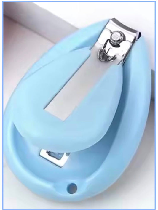 Mini Nail Clippers, Pink and Blue, Ergonomic Design with Safety Guard
