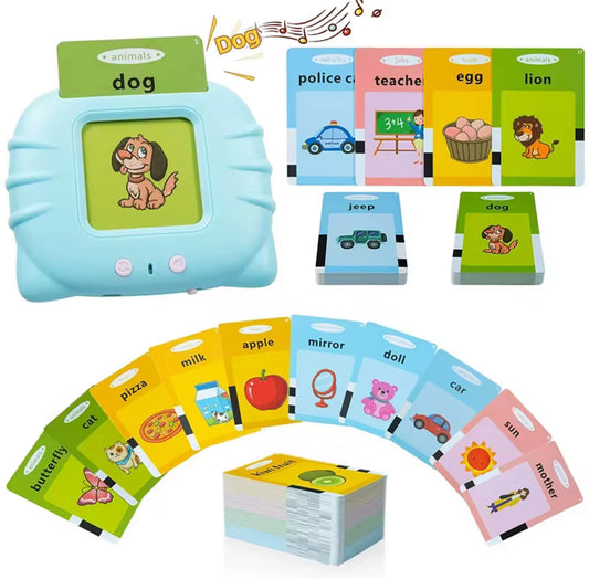 Educational Talking Flash Cards for Kids, Electronic Learning Toy with Sound
