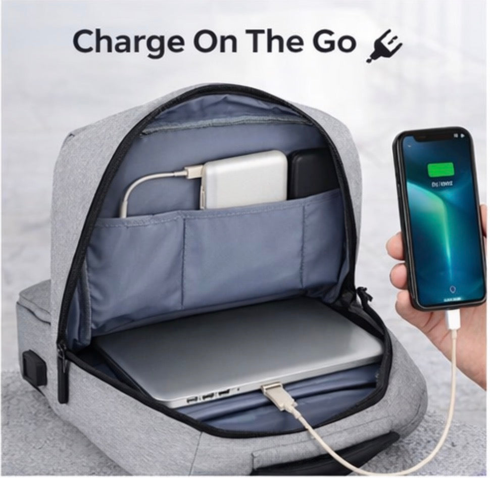 Waterproof Laptop Backpack with USB Charging Port