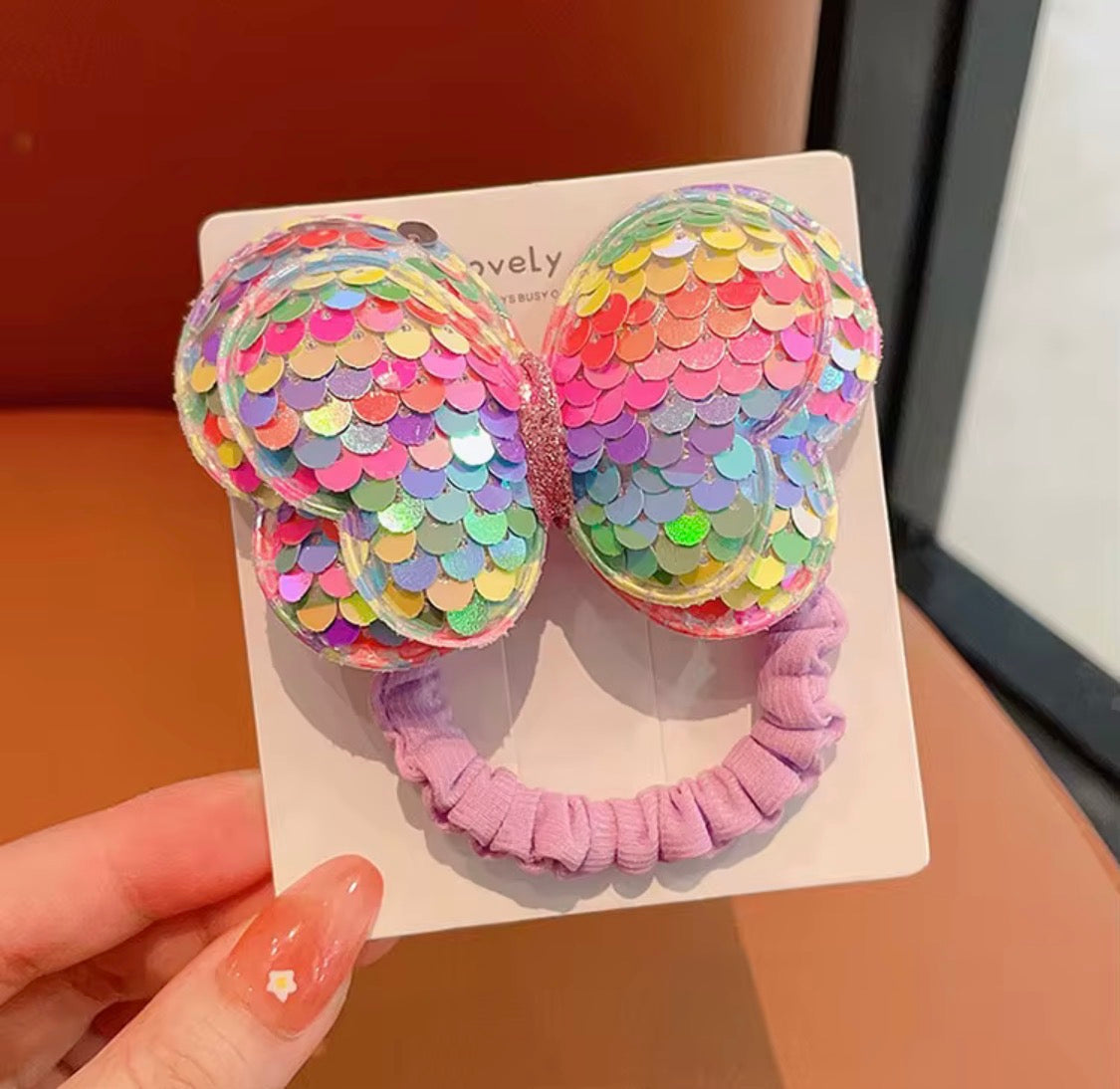 Sequin Butterfly Hair Ties