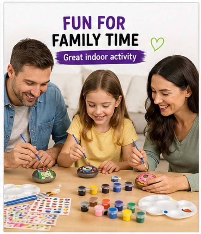 Glow in the Dark Rock Painting Kit for Kids & Adults