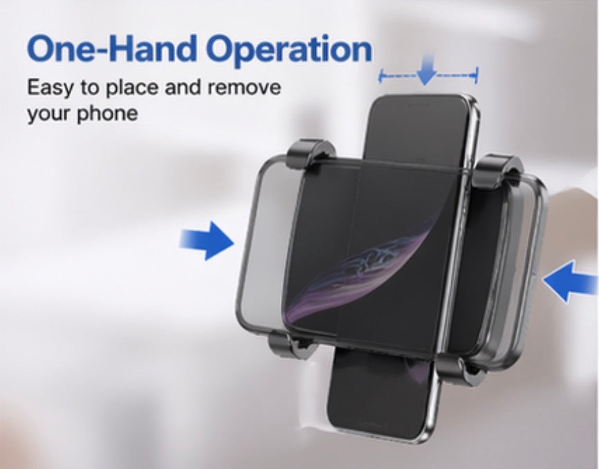Adjustable Clamp Phone Mount for Car Dashboard, Desk, Bed & More