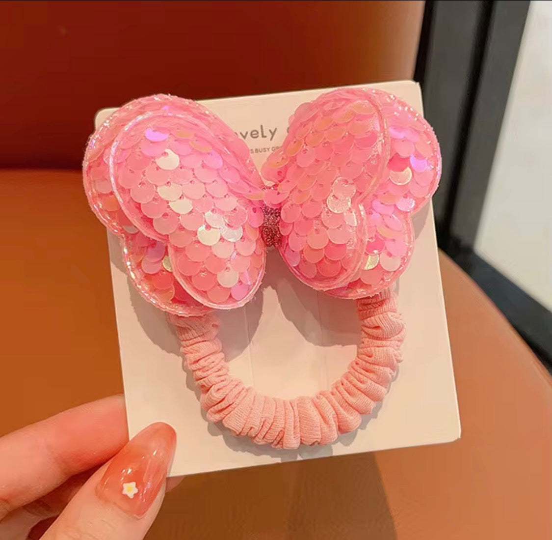 Sequin Butterfly Hair Ties