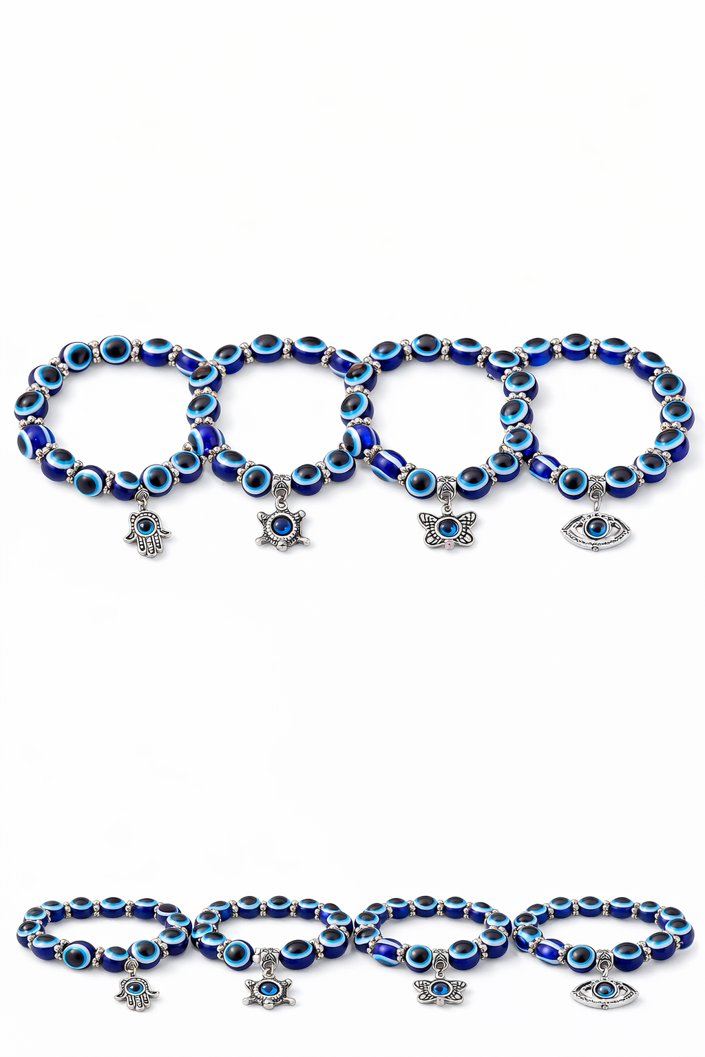 Protective Evil Eye Bracelet Adjustable Beaded Charm Bracelet (4 Styles)