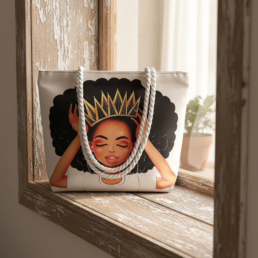 Chic White Tote Bag with Unique Artistic Design 18x13x4.5 Inches Versatile for Everyday Use Shopping or Special Occasions