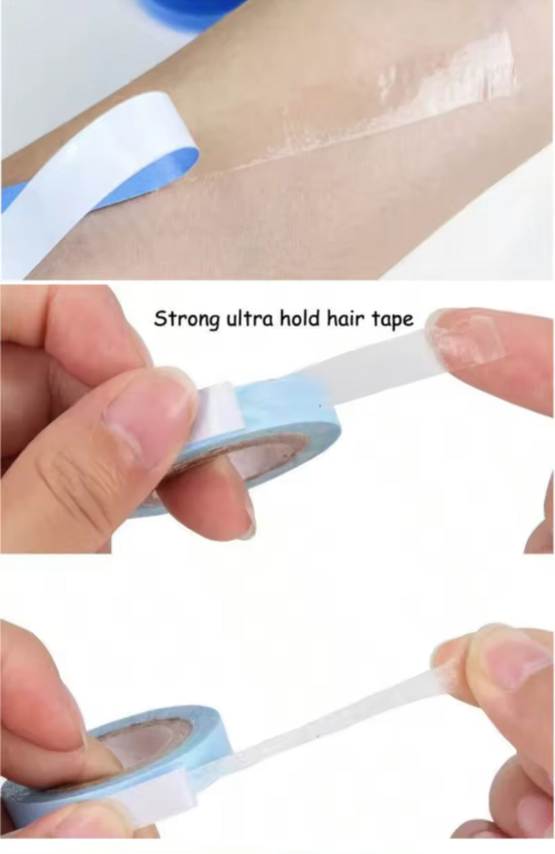 Walker Tape Lace Front Hair System Double-Sided Adhesive Tape 3 Yards 0.8cm Wide for Toupee Wig Secure Fit