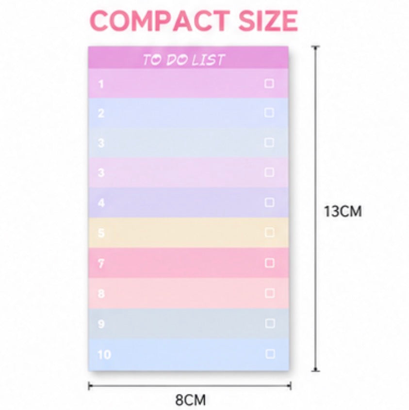 Colorful Gradient To-Do List Notepads 3 in a pack