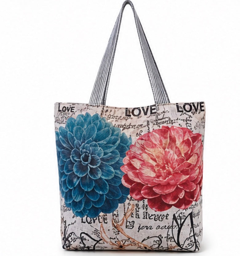 Large Capacity Floral Tote Bag