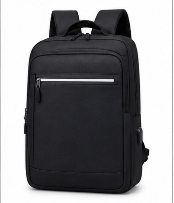 Minimalist Laptop Backpack with USB Port – Slim Travel Bag with Multiple Pockets, Fits Laptops up to 15.6”, Water-Resistant