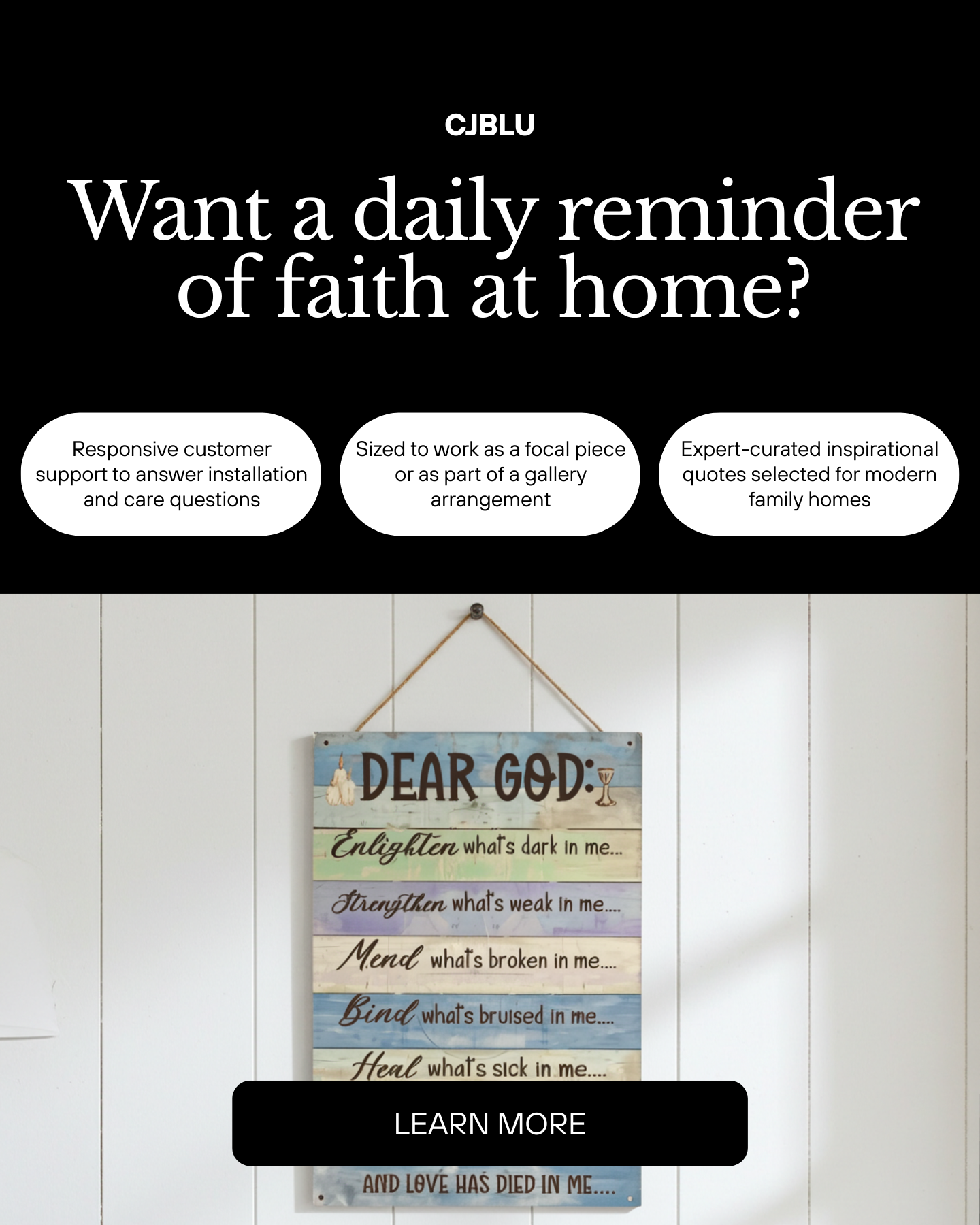 Religious Wall Art Inspirational Quotes for Home Decor Ornaments Spiritual Vibe Motivation Message of Hope and Guidance