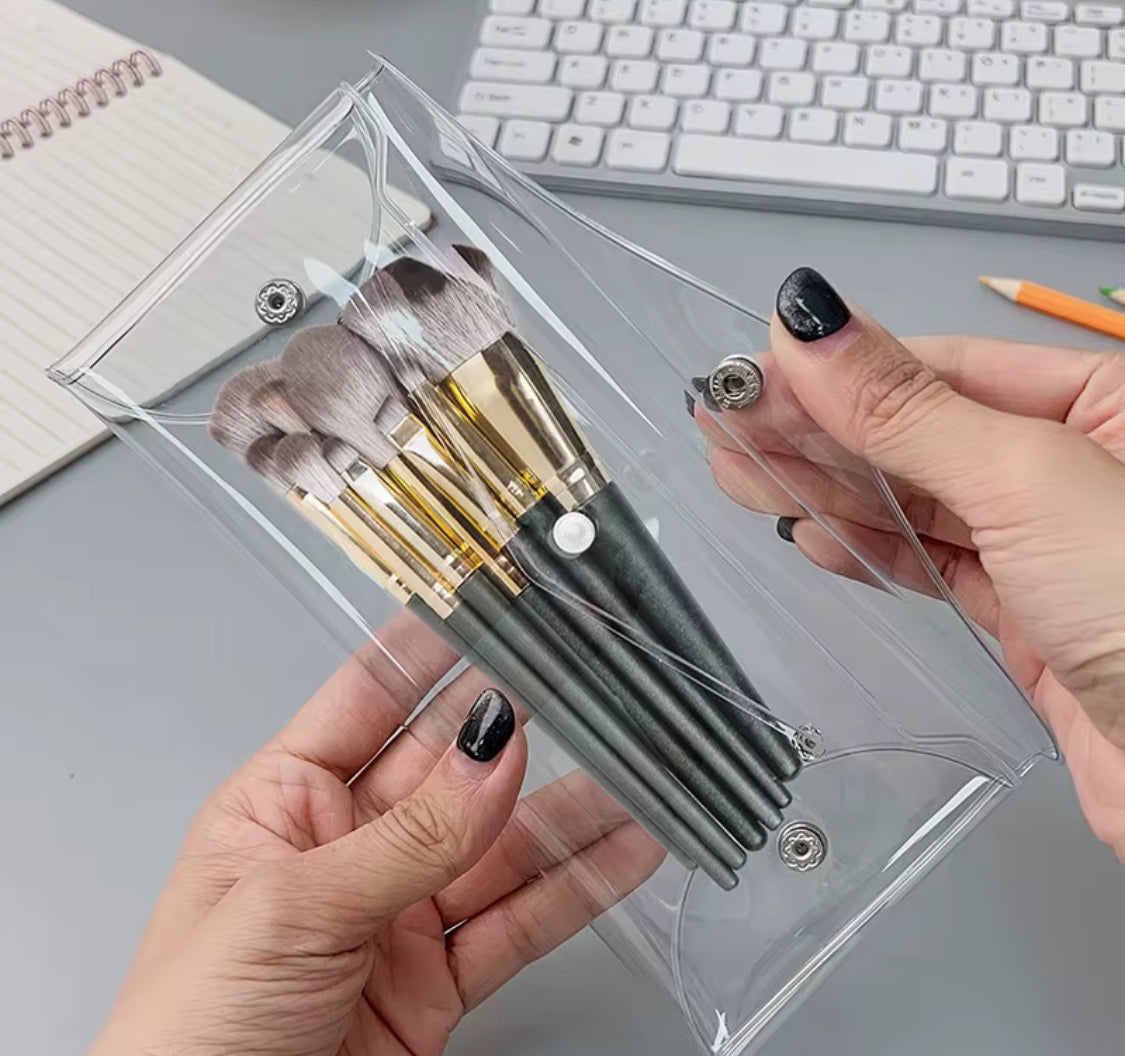 Cosmetic Bag or Pencil Case - Soft Durable Material with Multiple Compartments for Travel Daily Use