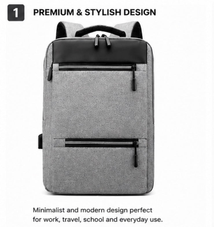 Slim Laptop Backpack | USB Charging Travel Backpack