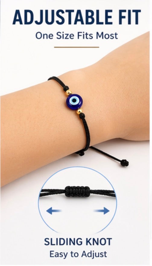 Evil Eye Bracelet Set for Women & Men (8 Pack)
