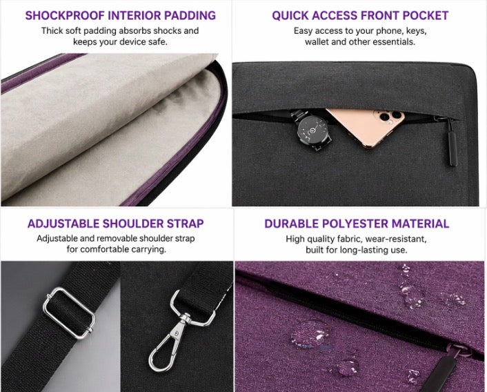 Slim Waterproof Laptop Shoulder Bag