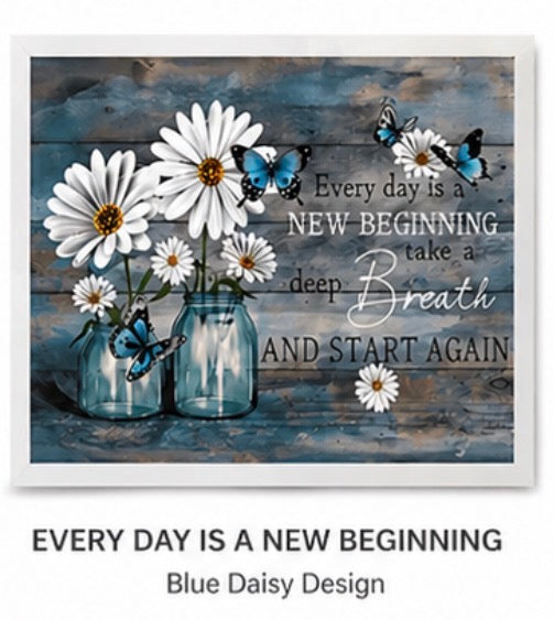 Framed Inspirational Wall Art 12x16 – Rustic Farmhouse Floral Quote Decor (4 Designs Available)