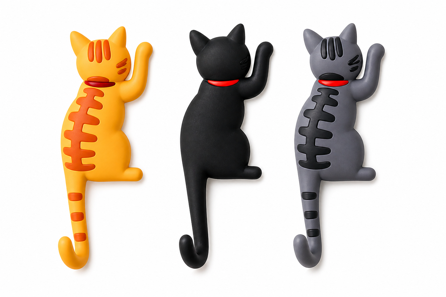 3 Cute Cat Tail Magnetic Hook