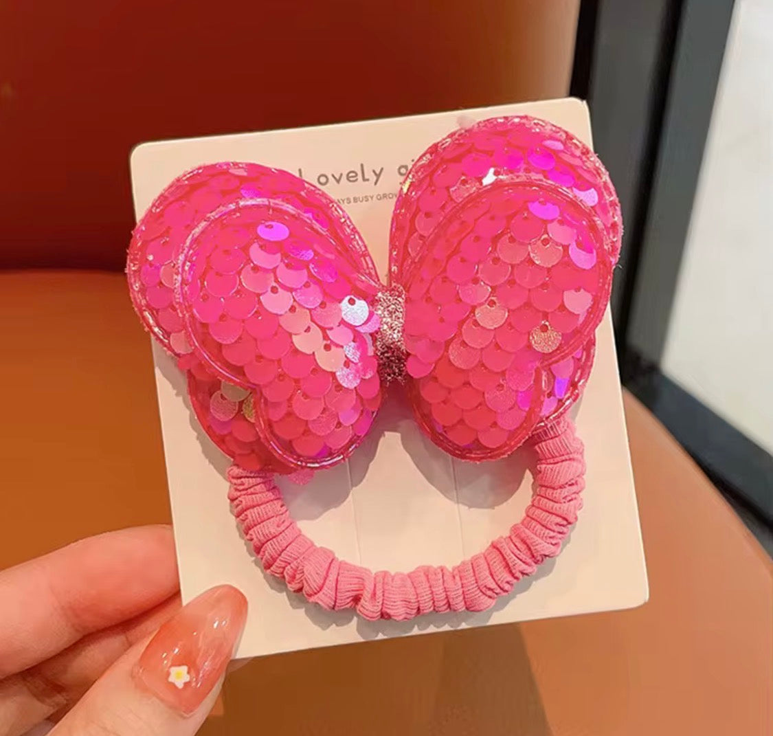 Sequin Butterfly Hair Ties