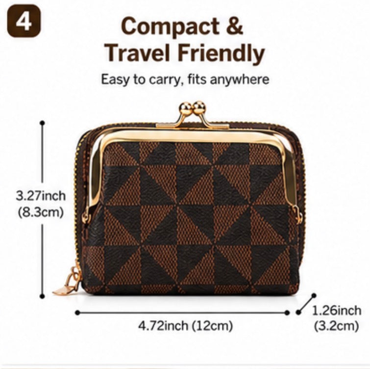Women’s Small Wallet with Zipper & Coin Purse