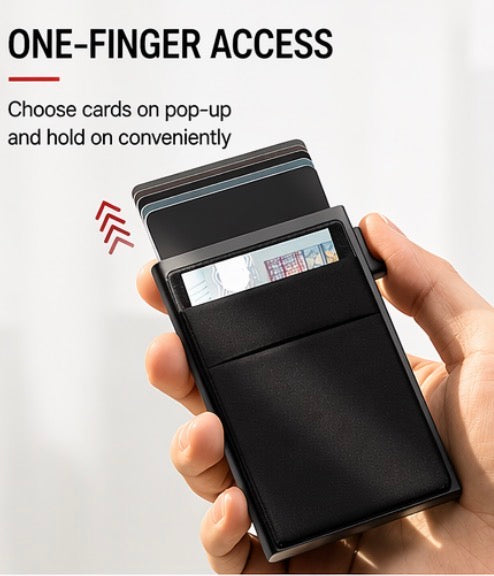 RFID blocking popup wallet