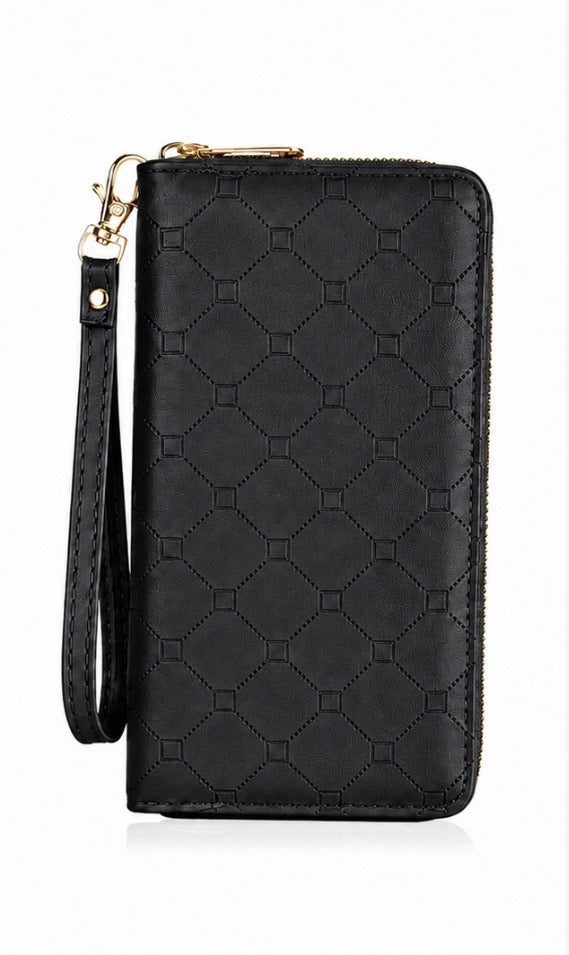 Women’s Large Capacity Zip Around Wallet Wristlet