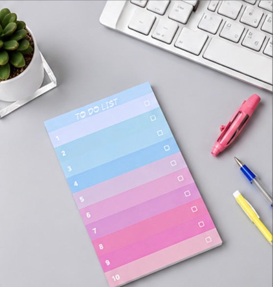 Colorful Gradient To-Do List Notepads 3 in a pack