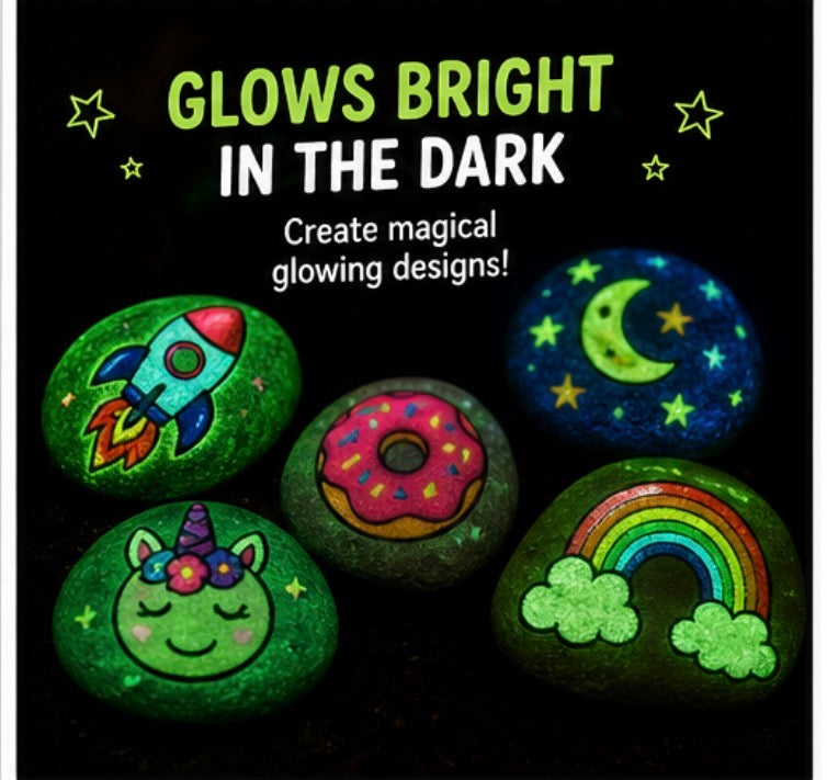 Glow in the Dark Rock Painting Kit for Kids & Adults