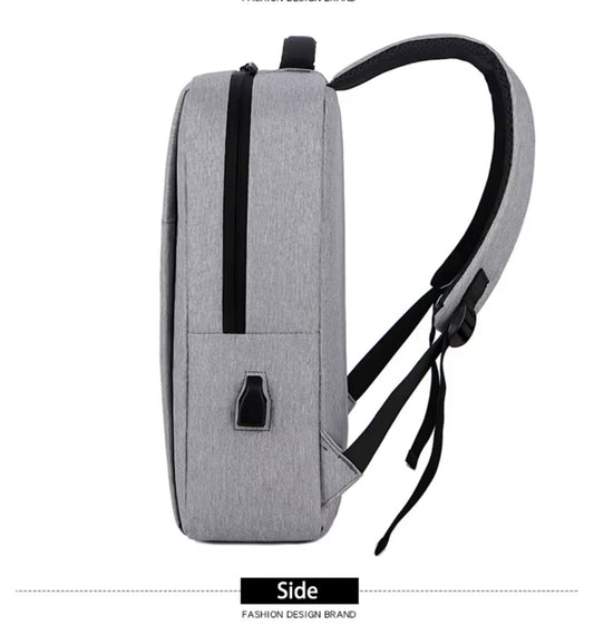 TechGear USB Charging Backpack - Gray Lightweight Travel Backpack with USB Port for Easy Charging on the Go