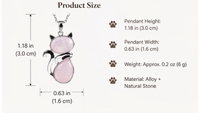 Cat Pendant Necklace for Women
