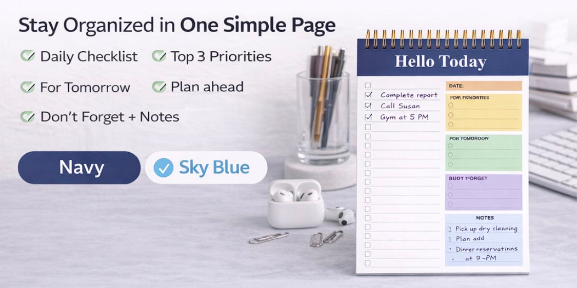 Hello Today Daily Planner Notepad