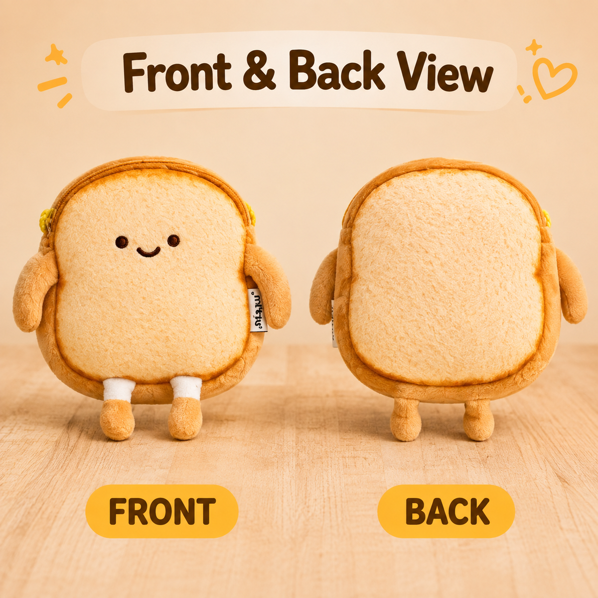 Bread shaped 🍞 Crossbody Bag, Cute Plush Toast Purse for Kids & Teens, Soft Lightweight