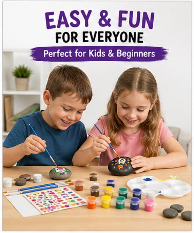 Glow in the Dark Rock Painting Kit for Kids & Adults