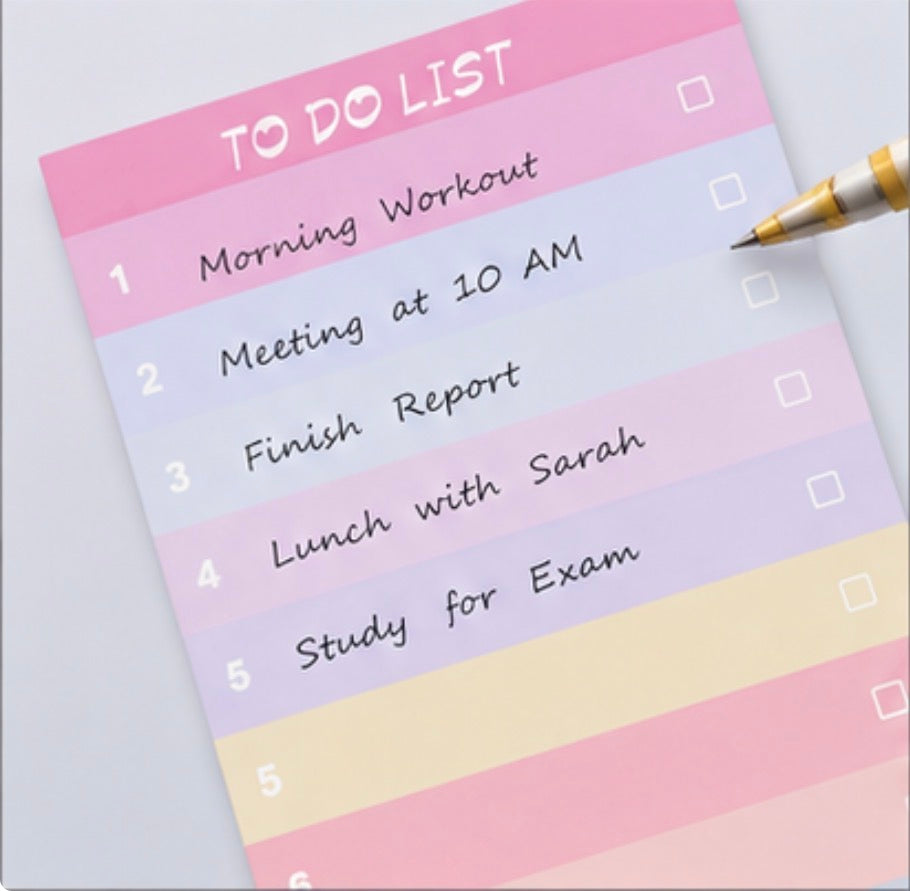 Colorful Gradient To-Do List Notepads 3 in a pack