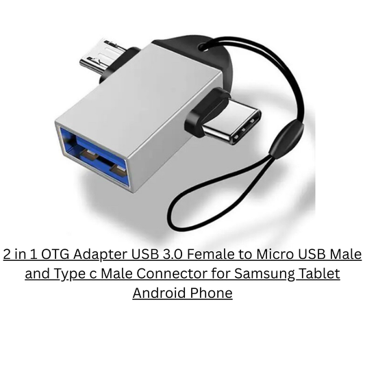 USB OTG Adapter USB 3.0 Dual Compatibility Micro USB & Type-C for Samsung Tablets Android Phones High-Speed Data Transfer Compact Design Plug and Play