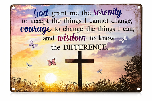 Serenity Prayer Metal Wall Sign