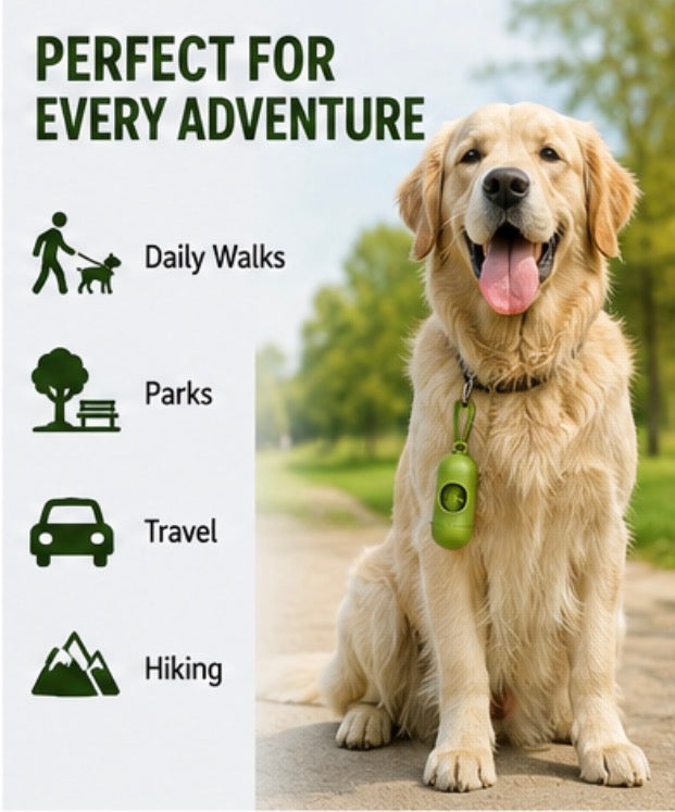 Dog Poop Bag Dispenser with Waste Bags