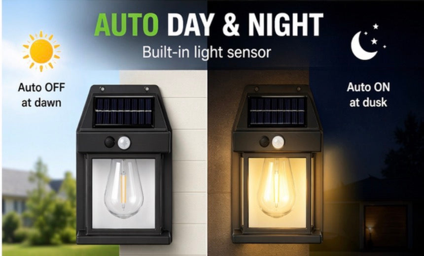 Solar Wall Light Outdoor with Motion Sensor