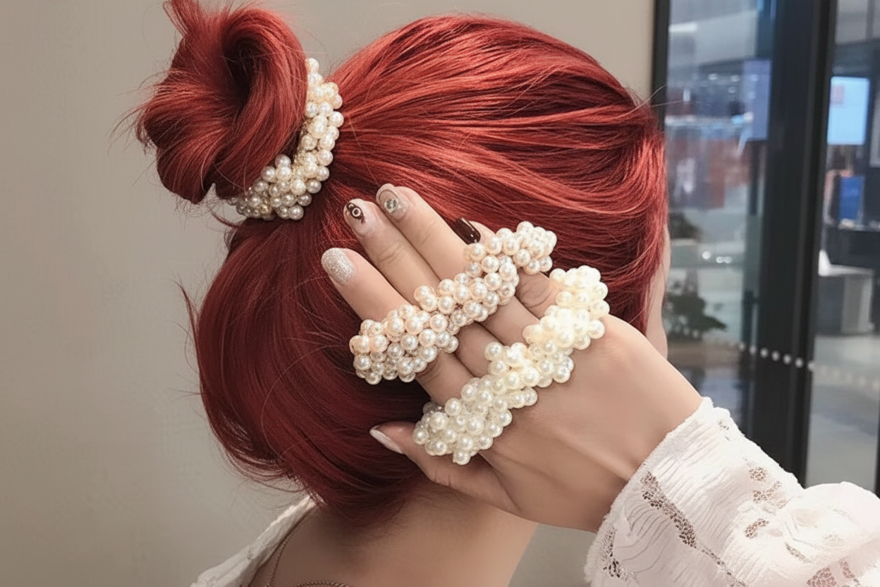 Luxury Pearl Scrunchie