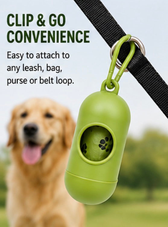 Dog Poop Bag Dispenser with Waste Bags