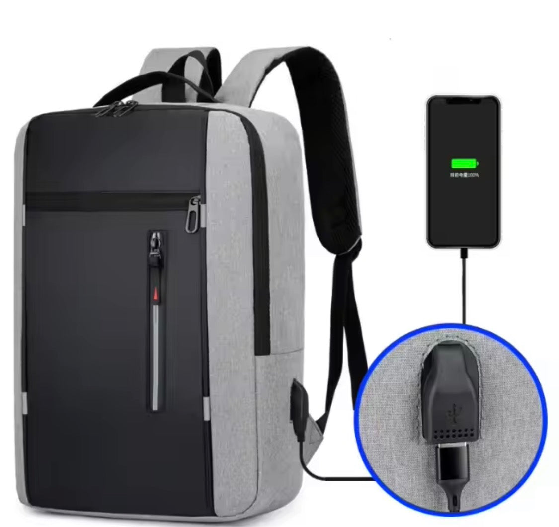 Laptop backpack with USB charging port