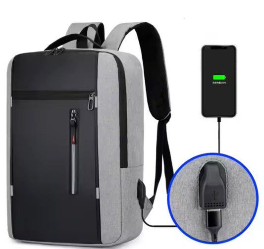 Laptop backpack with USB charging port